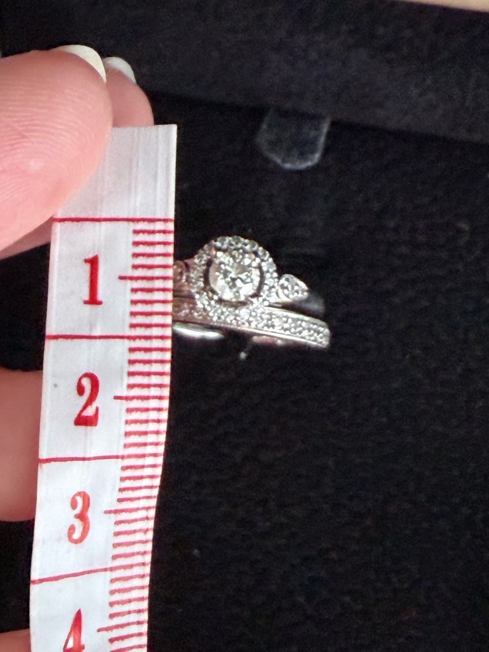 Elegant white gold 14k solid gold Ring Set
